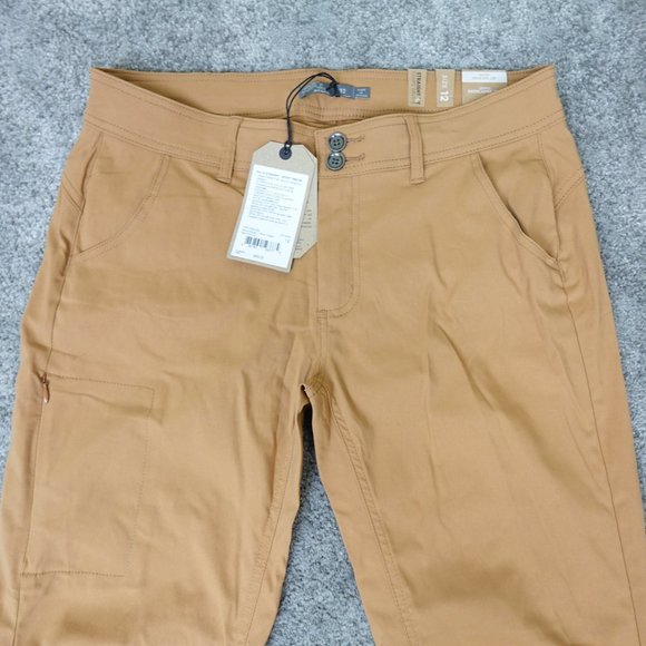 Prana Pants Womens Halle Straight Short Inseam New NWT Earthbound Brown - Picture 2 of 9